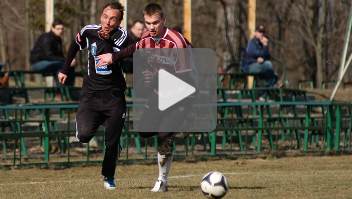 Sandecja - Garbarnia Kraków 4-0, sparing, sezon 2011/2012, skrót