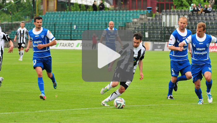 Sandecja - Flota Świnoujście 0-0, skrót meczu