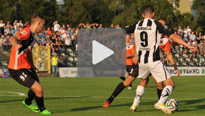 Sandecja - Chrobry Głogów 1-1 (1-0), skrót meczu