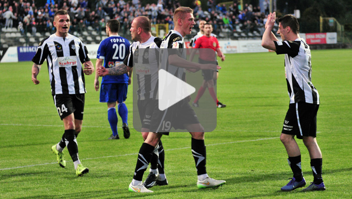 Sandecja - Pogoń Siedlce 3-0 (2-0), skrót meczu