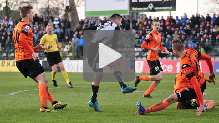 Sandecja - Chrobry Głogów 1-0 (1-0), skrót meczu